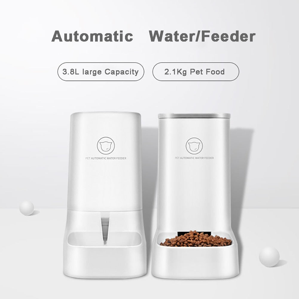 Automatic pet food dispenser for dogs and cats